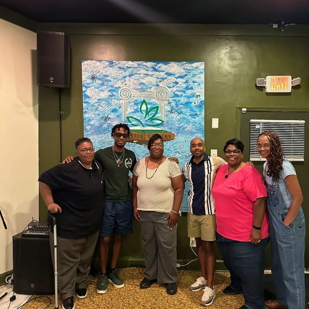 GMCS Pressure Play Workshop group photo — diverse community advocates gathered at an event venue